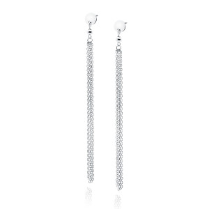 Cercei argint lungi cu lanturi si cerc DiAmanti Z1799ER-DIA (Argint 925‰ 2 g.)